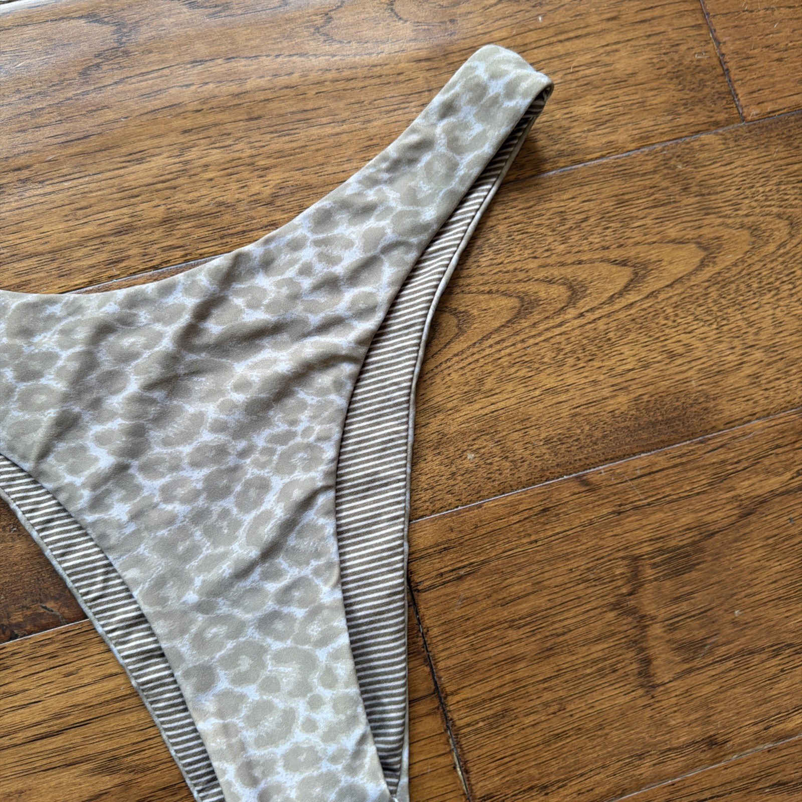 Acacia Swimwear L Bikini Bottoms Bobbi Cheeky Sahara Leopard Large Swim Neutral