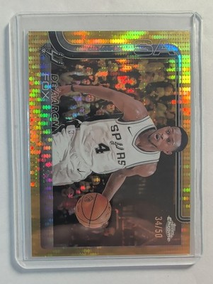 2025-26 Topps Chrome De'Aaron Fox Pulsar Gold Refractor #/50 Spurs