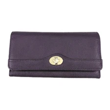 Mundi Purple Wallet File Master RFID Blocking Accordion Style Snap Closure - New