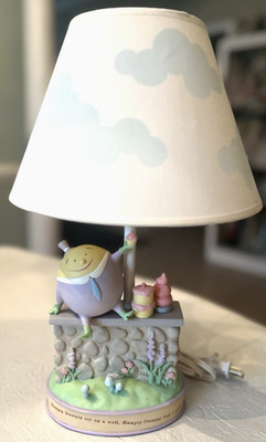 RARE FIND Michel & Co. Humpty Dumpty Nursery Lamp NEW in Box, Never Used, 2000