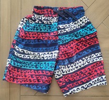 Speedo Boys Swim Trunks Shorts Drawstring Elastic Waist Blue Size XS 0136