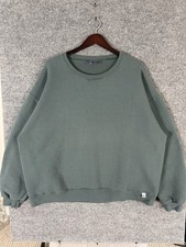 Vintage Russell Athletic Crewneck Dri Power 2XL Green Blank Sweatshirt Y2K 90s