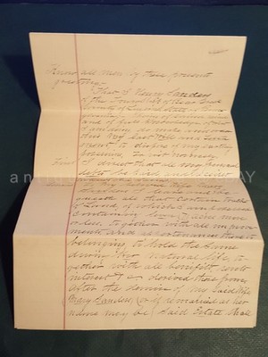 1891 antique LAST WILL TESTAMENT bear creek luzerne pa HENRY SANDERS genealogy