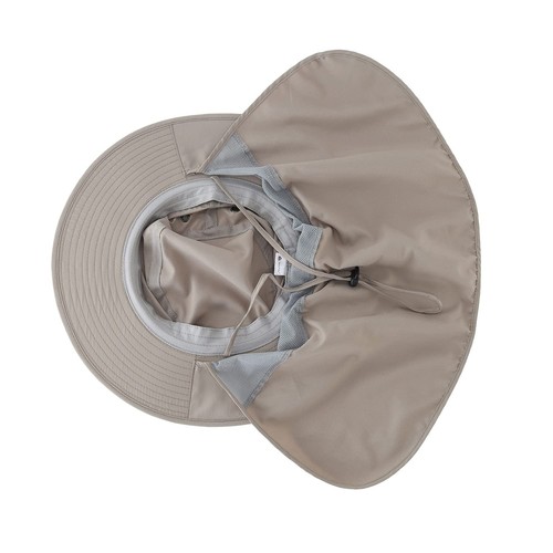 Mens Sun Hat with Neck Flap Quick Dry UV Protection Caps Fishing Hat (Ash Grey) - Picture 4 of 8