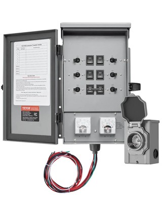 30A Generator Transfer Switch Kit, Manual Transfer Switch NEMA 3R 7500W 120/240V