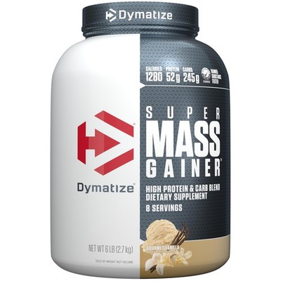 Dymatize Super Mass Gainer Protein Powder, Gourmet Vanilla, 52g Protein, 1g