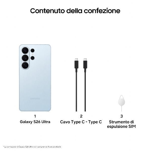 Samsung Galaxy S26 Ultra Smartphone AI, 512GB, Privacy Display integrato, Processore potente, Assistente Foto, Camera 200 MP, 5000 mAh, Sky Blue - Immagine 4