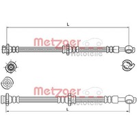 2X Metzger BremsschlÄUche Hinten Links Rechts Passend FÜR Nissan X-TRAIL