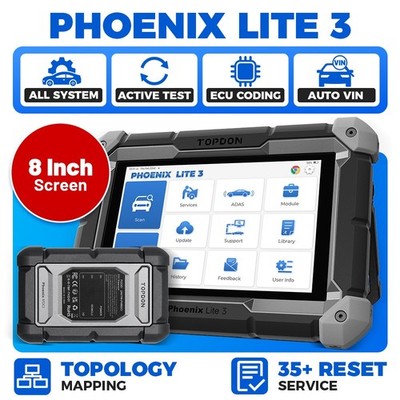 2026 TOPDON Phoenix Lite3 PRO+ ECU KEY Coding Scanner Car Diagnostic Tool ULTRA