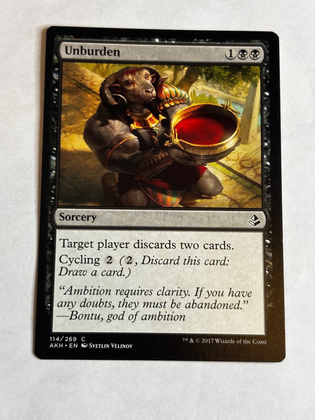 Unburden C Amonkhet 114 NM