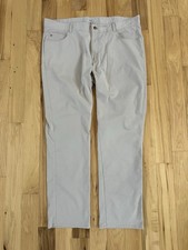 Peter Millar Pants Mens 40x32 Khaki EB66 Classic Fit Five Pocket Golf Flaws 