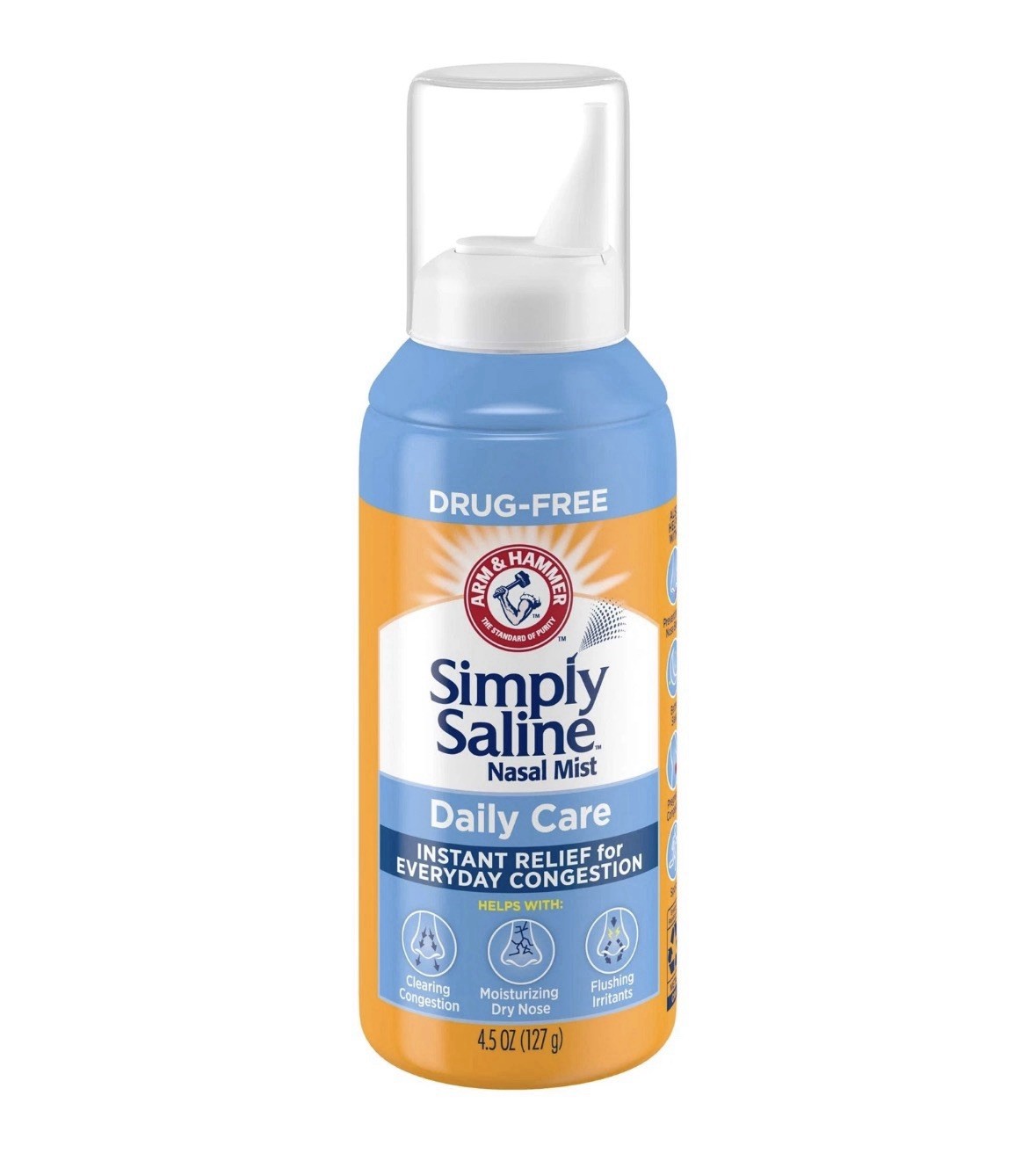 ARM & HAMMER Simply Saline Nasal Care Daily Mist 4.5oz Instant Relief for Ever