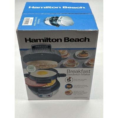 Hamilton Beach Breakfast Sandwich Maker 25475MN Quick Easy Hot Meals