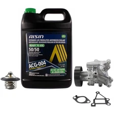 AISIN Green Engine Coolant Water Pump Thermostat Kit For Altima Rogue Sentra L4