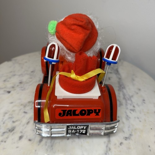 Vintage Old Style Santa Xmas Cartoon Toy Musical Car WITH BOX - 1984 Christmas - Picture 11 of 12