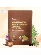 VivoNu 18-in-1 Black Walnut Wormwood Cleanse 80 Days 240 Softgel Gut Detoxs Herb