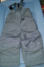 New Lands End Squall 2T SNOW BIBS Waterproof Insulated Grey 3t Grow A Longs