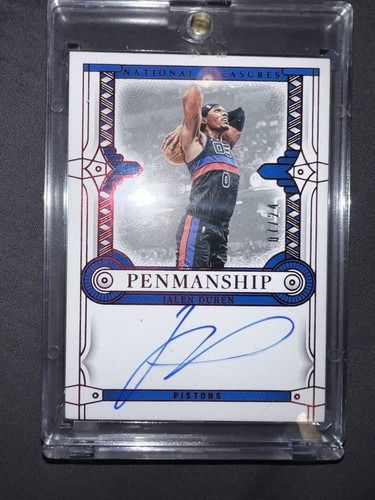 2023-24 Panini National Treasures Penmanship Jalen Duren Auto /24 (one touch)