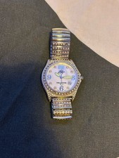 Kirks Folly Ladies Watch Dream Time Japan Movt Day Silver Colour Beaded 754