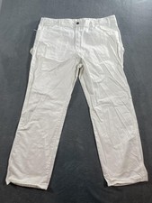 Dickies Painter Pants Mens 40x30 White Carpenter Workwear Cotton Dunn Edwards