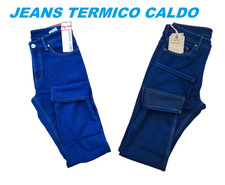 SCONTATO!! Jeans Imbottito Caldo termico Regular Fit Tg.44/64