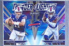 2021 Playoff Josh Allen / Stefon Diggs #TL-8 Bills Thunder & Lightning