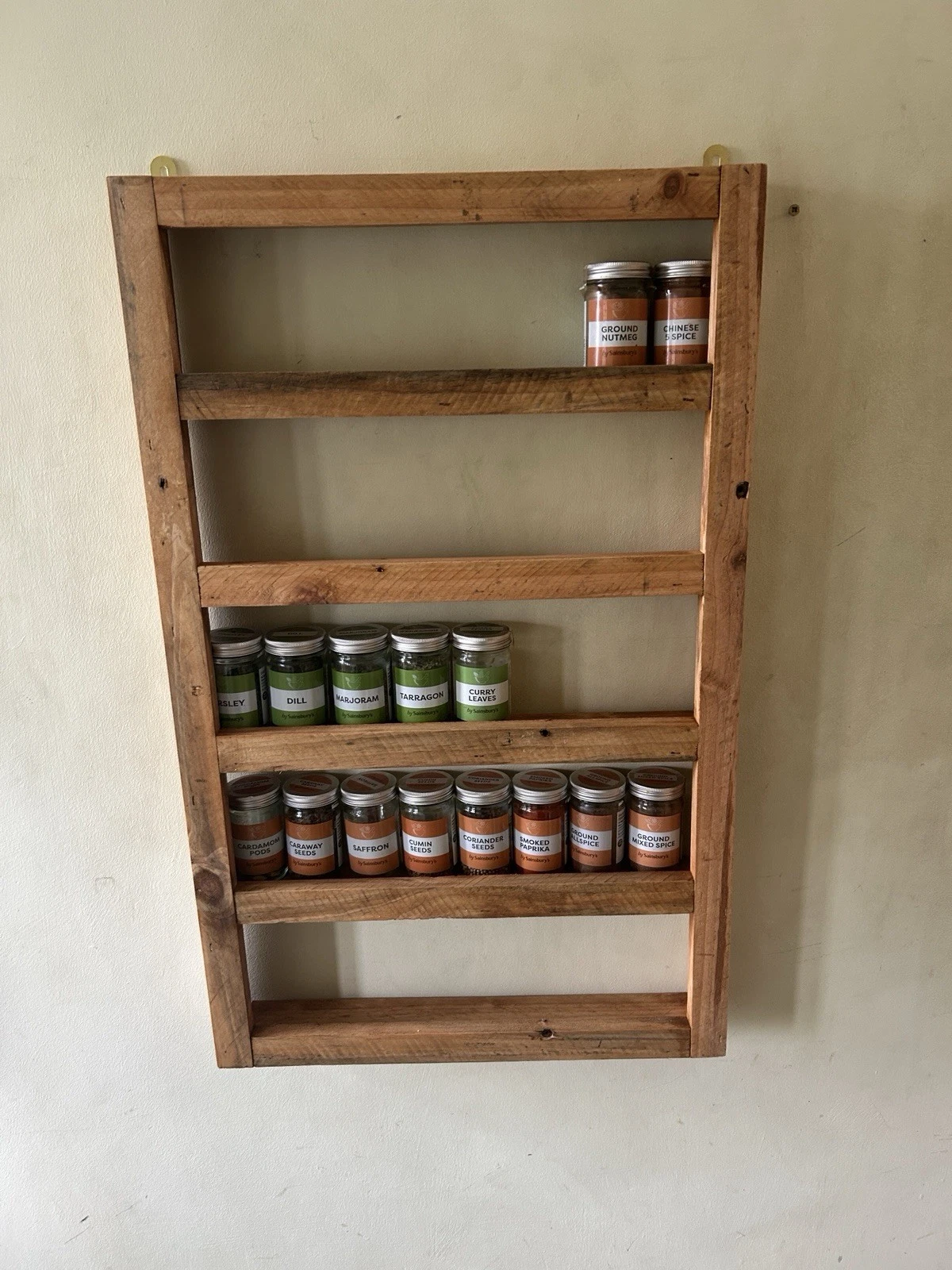 70cm X 43cm 5 Tier Spice Rack, Extra Large Solid Reclaimed Wood Handcrafted
Opens in a new window or