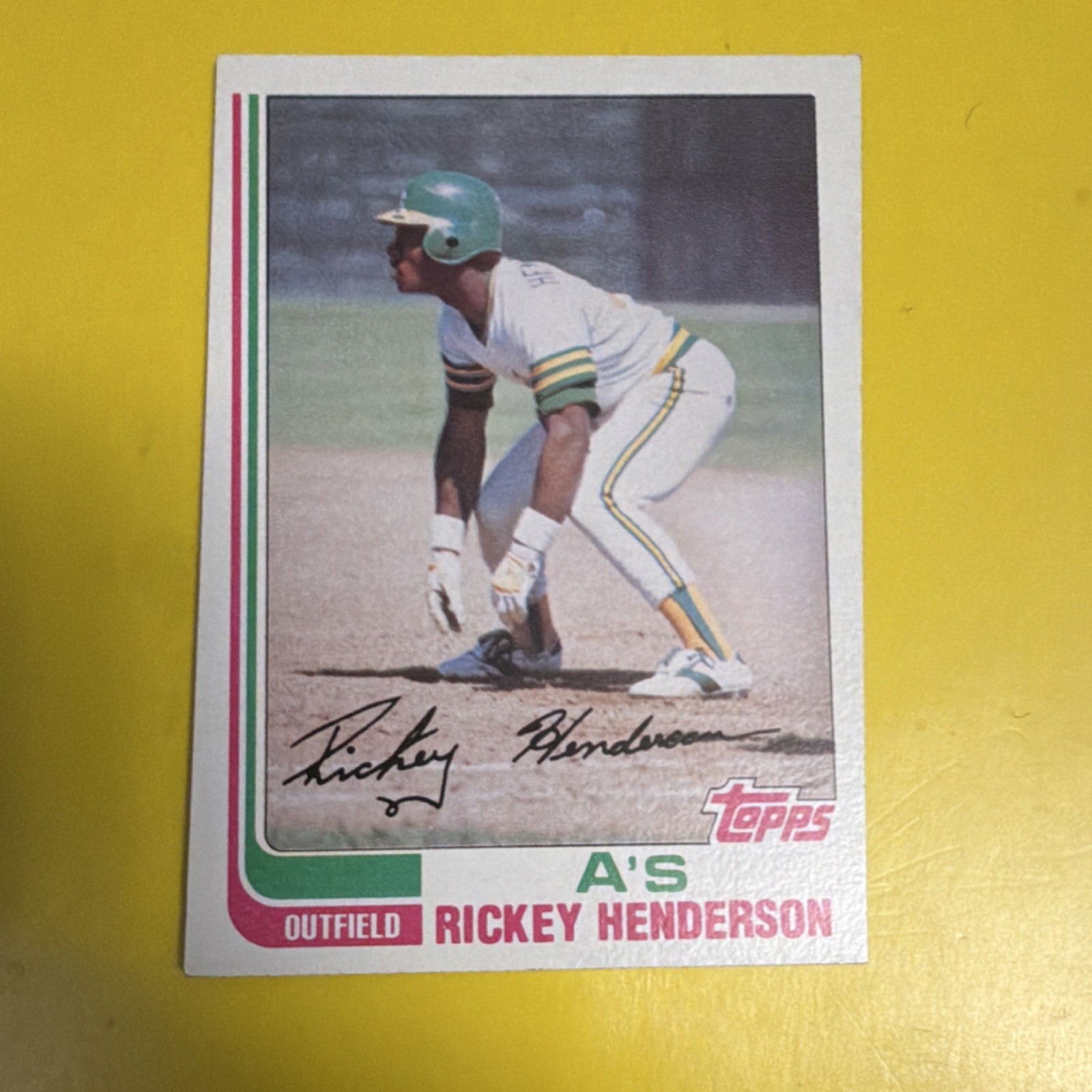 Topps 1982 Rickey Henderson #610 Oakland Athletics Baseball Card