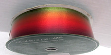 Kirkland Gradiant Red/Green Reversible Wire-edged Ribbon 50 yards 1.5" NEW