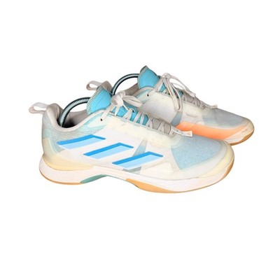 Adidas Women s Tennis Shoes  10 Avacourt Parley Pickleball White Orange Blue Gum