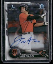 2016 Bowman Chrome #BCAP-JA Jonah Arenado Prospects Autographs