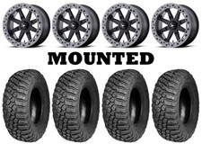 Kit 4 Bfgoodrich Mud Terrain Km3 32x10-15 On Msa M31 Lok2 Beadlock Black Fxt