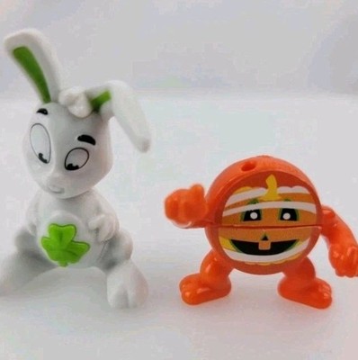 Kinder Joy Easter Bunny Rabbit And Halloween Pumpkin Mummy Toy