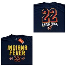Indiana Fever Caitlin Clark #22 Black T Shirt Jersey Large New