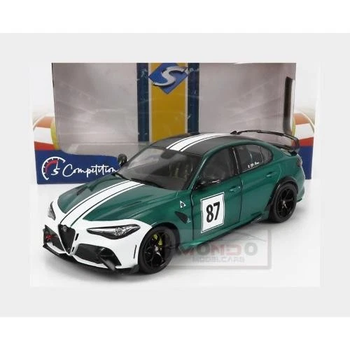 1:18 SOLIDO Alfa Romeo Giulia Gtam #87 Nurburgring 2021 Green White SL1806902 - Immagine 2 di 2