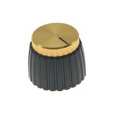 1PC Guitar Amp Knob Black Gold Cap Push-On for 6mm Pot Marshall Amplifier