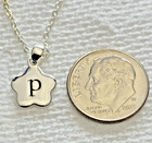 Kit Heath Sterling Silver Alphabet Flower Initial p Necklace 12-14″ NWT Gift Box — photo 2