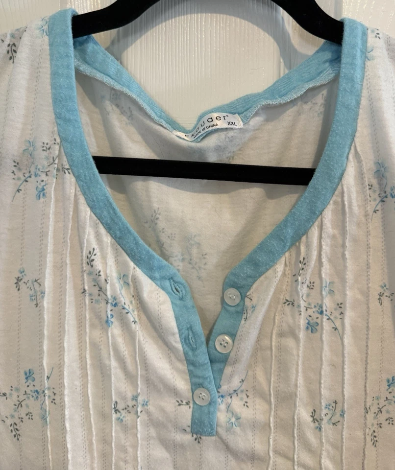 Maxi camisón de mujer talla XXL con mangas largas - A0164 Foto 3 de 4