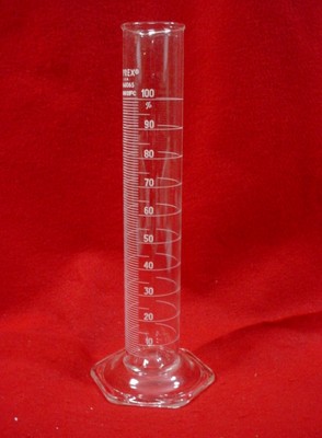  Corning PYREX 3065-200 Mil Oil and Gas Distillation Receiver Cylinder Hexagon 