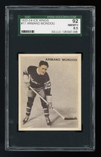 1933 World Wide Gum Ice Kings #17 Armand Mondou (Canadiens) RC SGC 8.5 POP 1