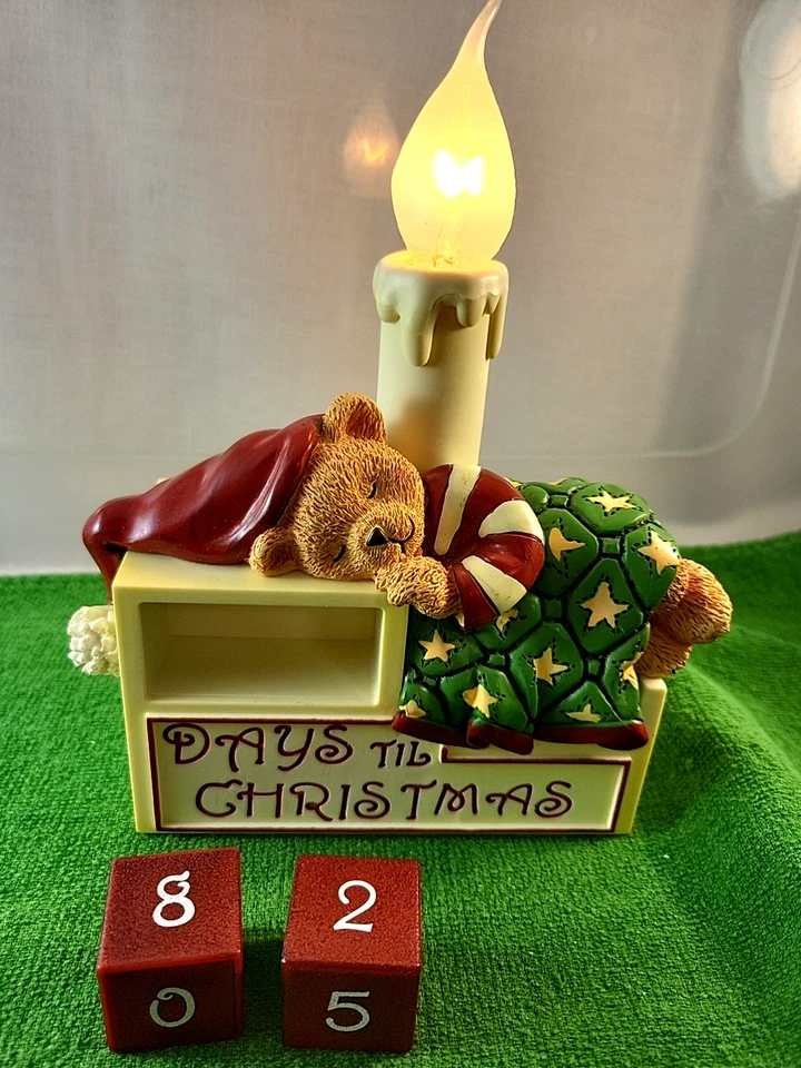 Lâmpada de contagem regressiva de Natal Avon 2008 dias até o advento do urso de Natal - Imagem 3 de 4