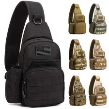 Outdoor Tactical Military Sling Bag MOLLE Crossbody Pack Chest Shoulder Backpack