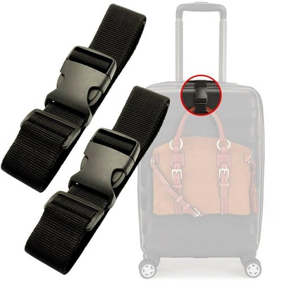 Black Small Travel Luggage Straps Short Adjustable Buckle Holder Belt A8J4 | eBay