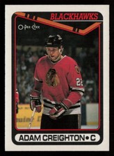 Adam Creighton 1990-91 O-Pee-Chee #83 Chicago Blackhawks
