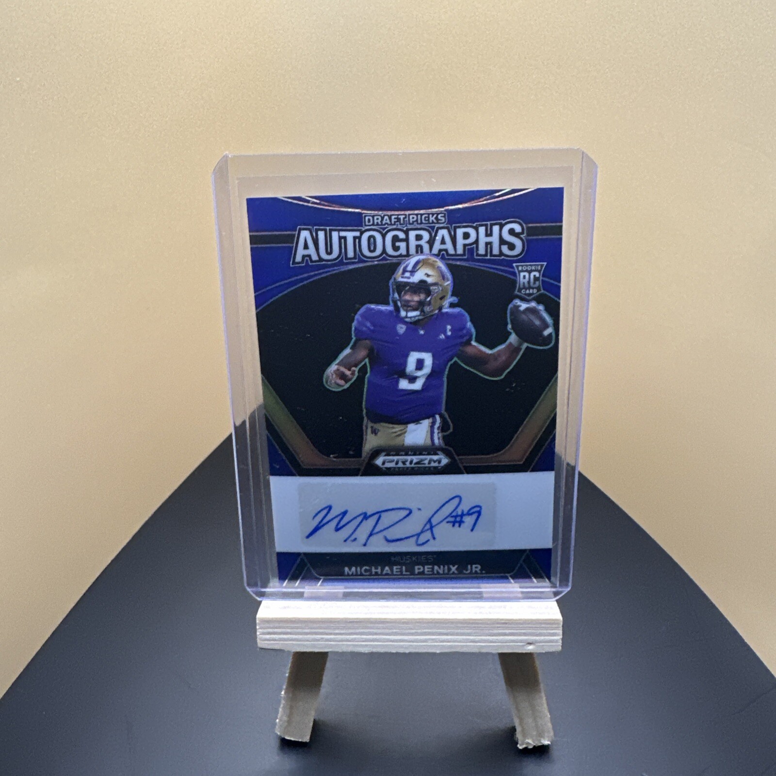 Michael Penix Jr 2024 Panini Prizm Draft Picks Autographs Blue Rookie #/149 Auto