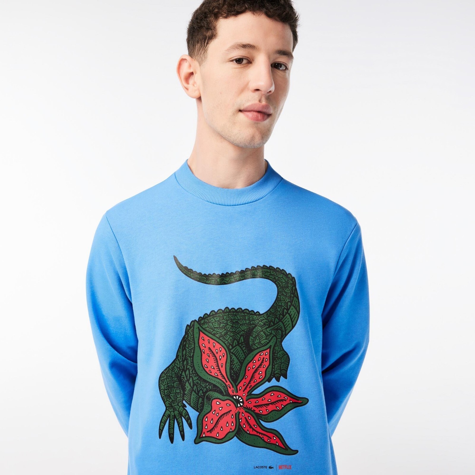 Lacoste X Netflix Stranger Things Sweatshirt & Pants Blue Set S - Small RRP £280 image 3