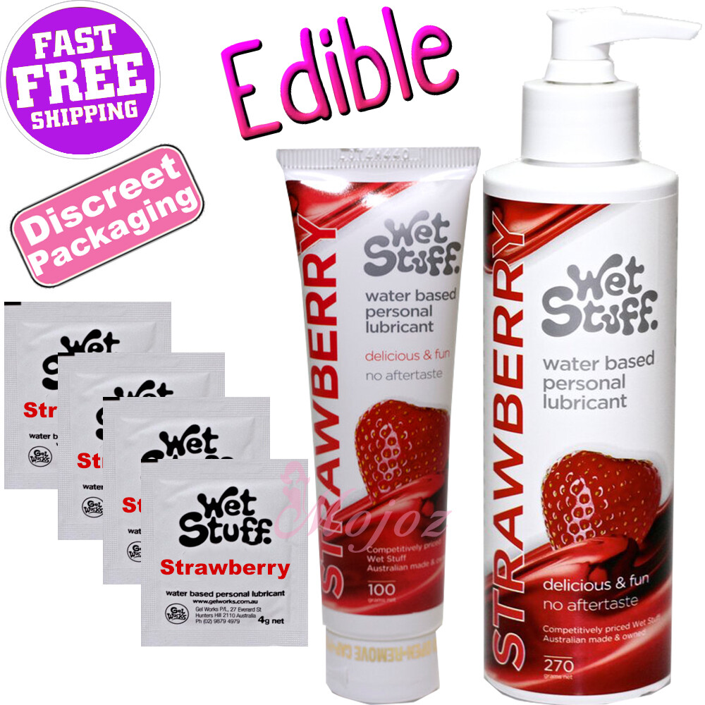 WET STUFF Strawberry Flavoured Personal Lubricant Water Based Lube Tube  Pump Sex | eBay