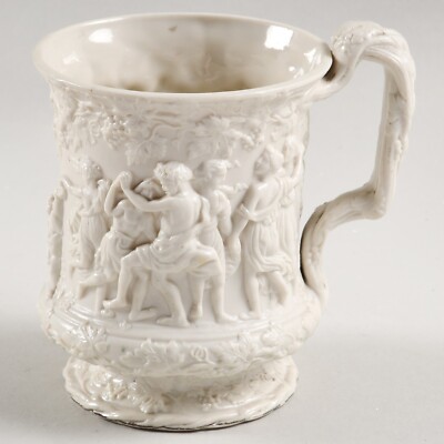Parian Mug ''Bacchanalian Dance'' Charles Meigh Society of Arts c. 1847