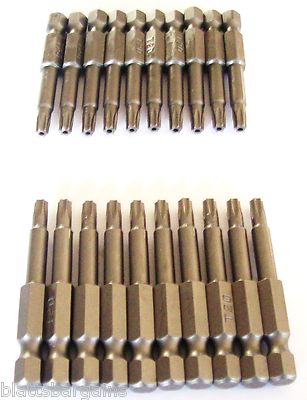 20 ENKAY 2'' T20 TAMPER PROOF TORX STAR SCREW BITS TIPS ROUND SHAFT 3342