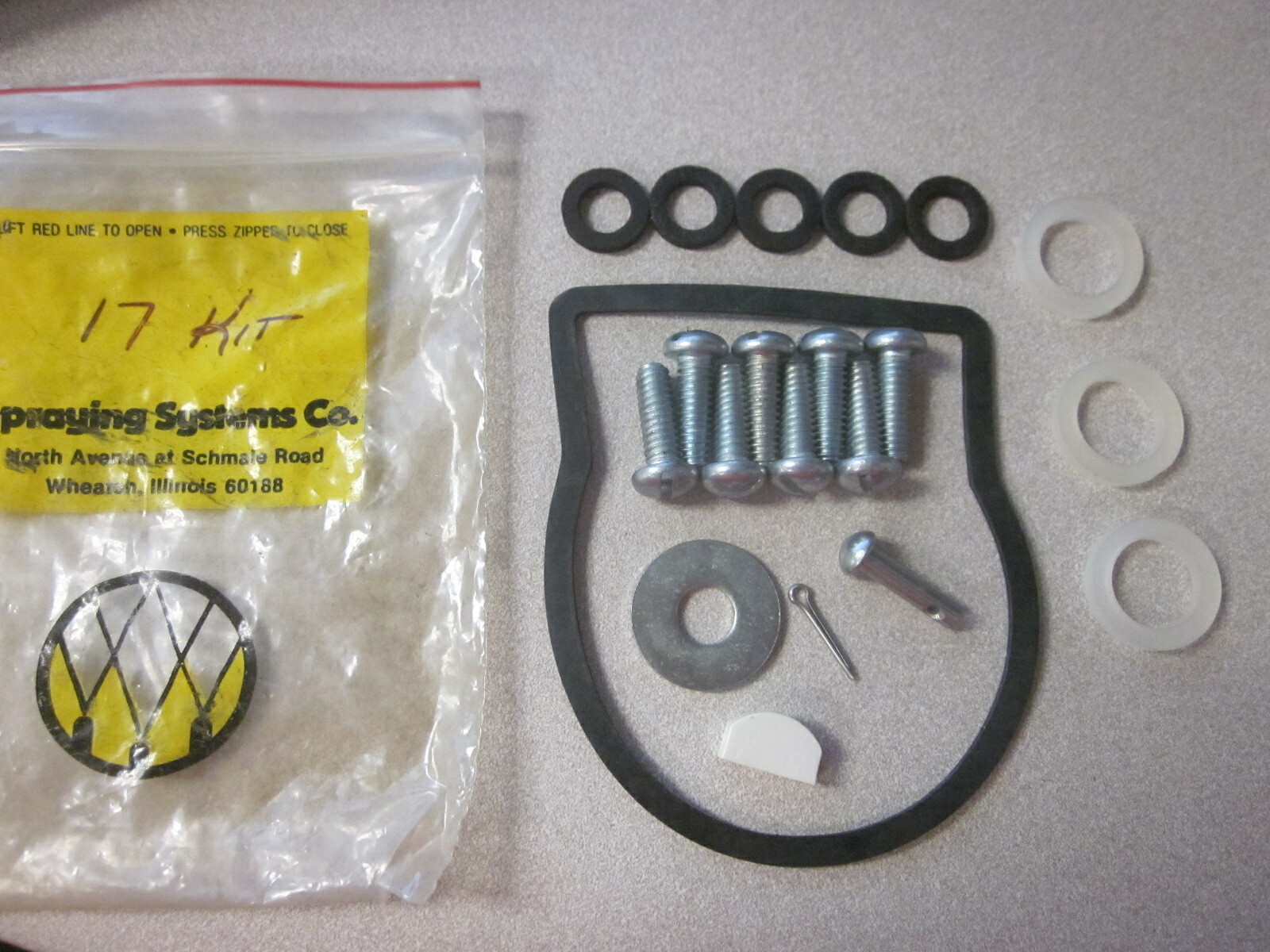 NOS Spraying Systems Tee Valve Parts Kit 1987 PS50/PS100/B15/B24 MOTO-4 ...